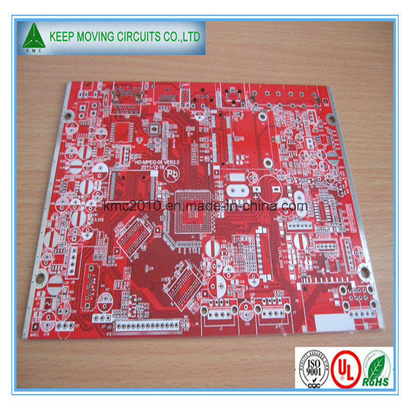 Fr4 4layer PCB Board Red Sodermask PCB Silkscreen Quick-Turn