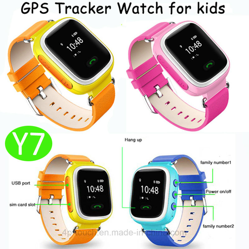Kids Smart GPS Watch Tracker with Assorted Colors Available (Y7)