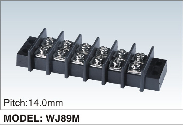 High Rated Current Double Row Barrier Terminal Block Connector (WJ89M-14.0)