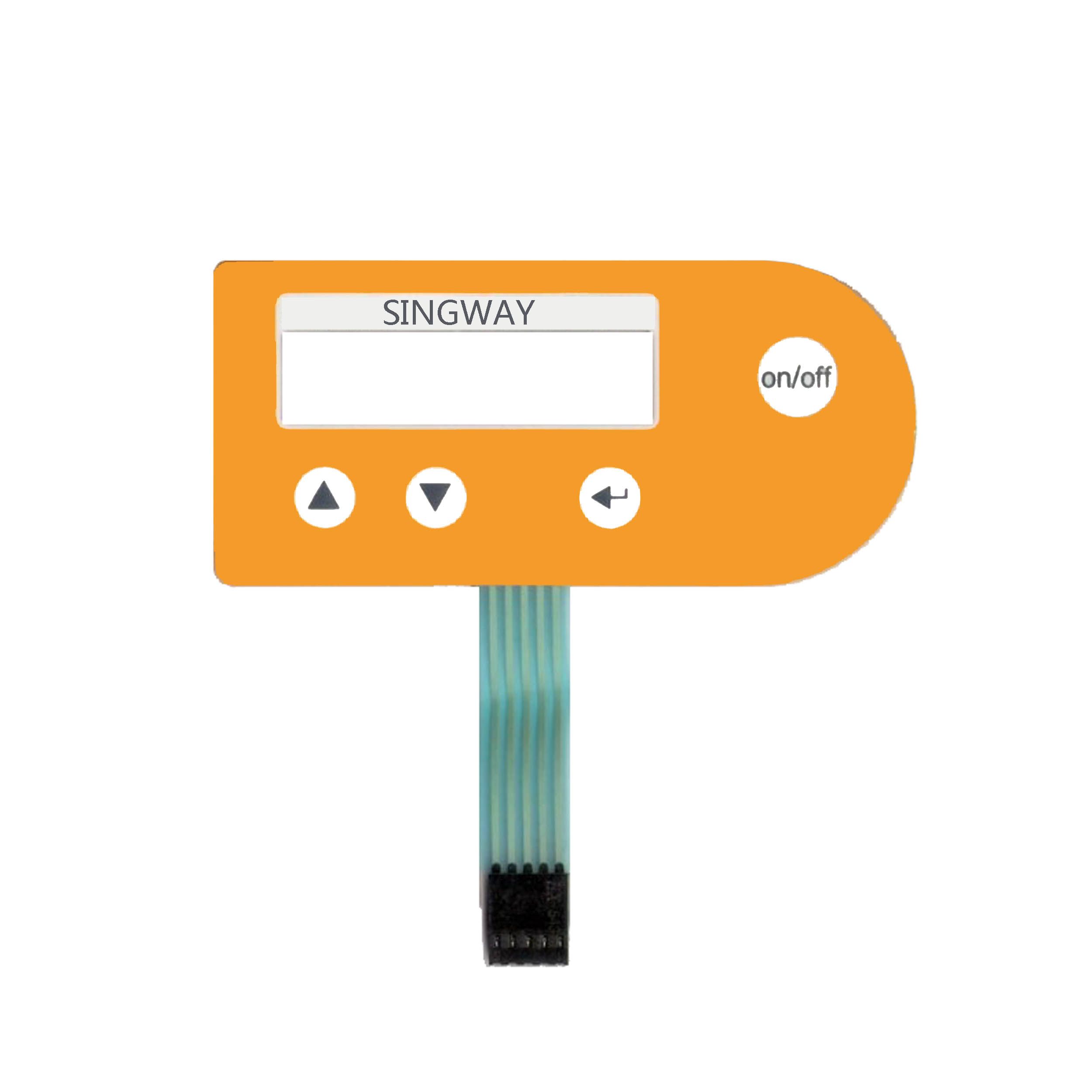 PC Material Metal Dome Tactile Transparent Membrane Switch for Medical Product