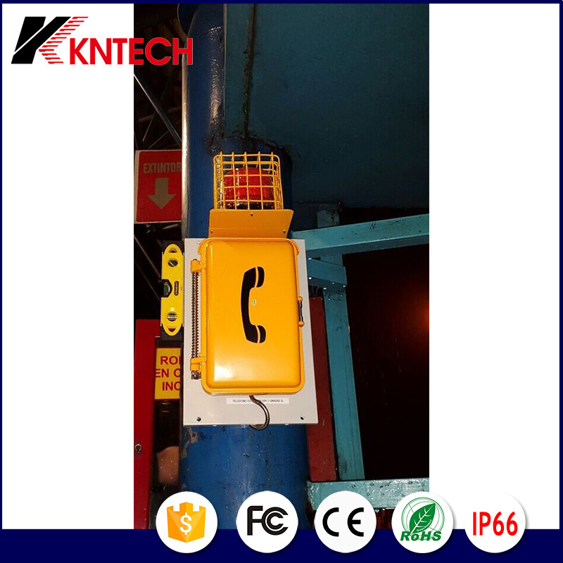 Waterproof Telephone with Bracket and Beason Flash Knsp-01b