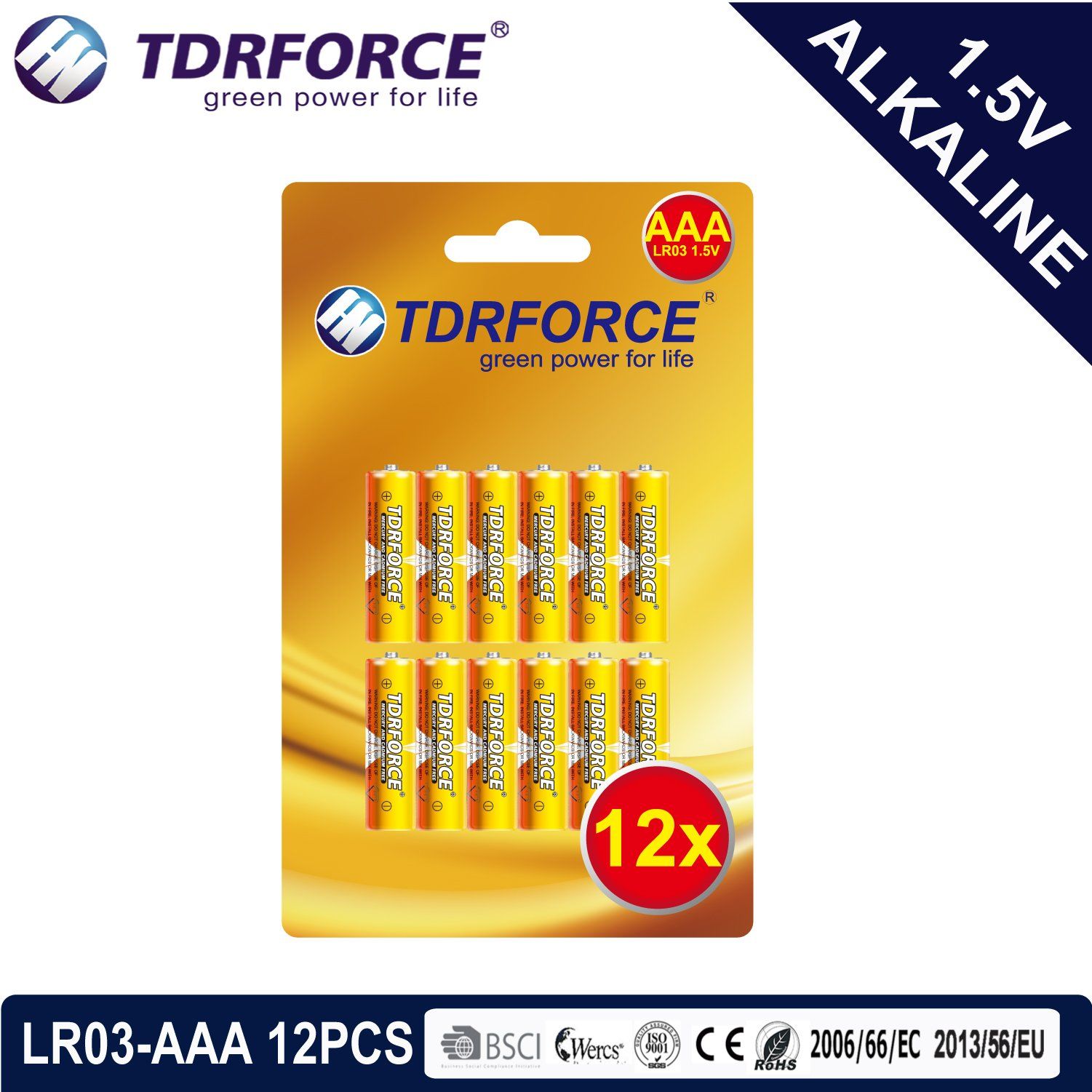 Alkaline Dry Battery with Ce Approved for Toy 12PCS (LR03-AAA Size)