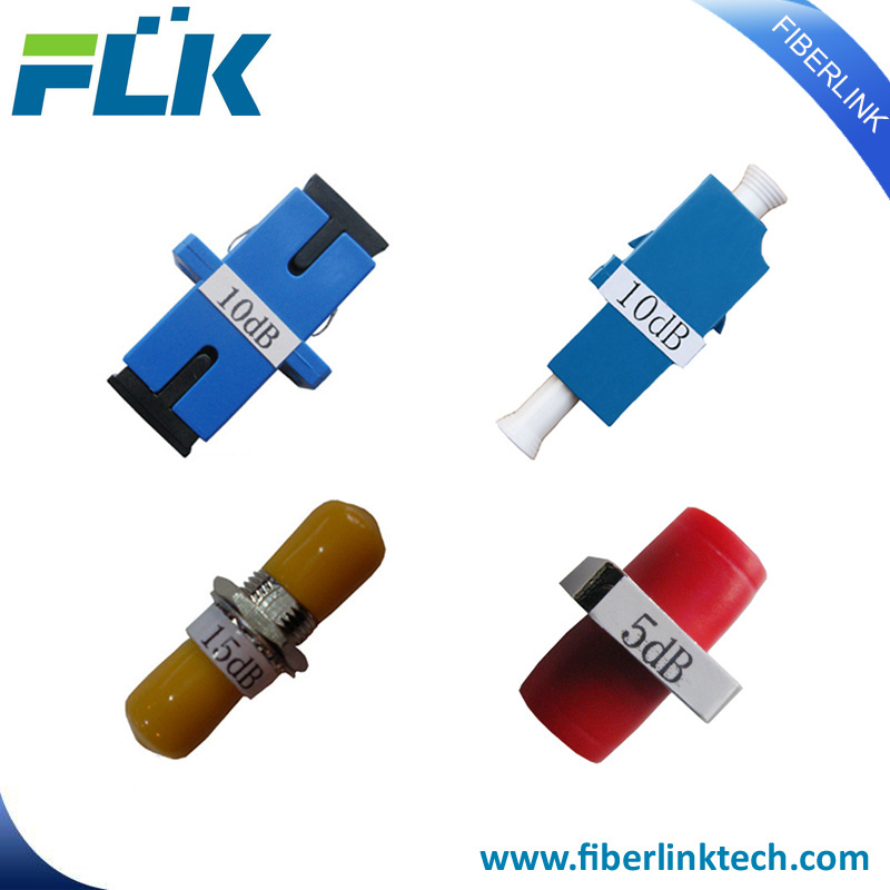 Fiber Optic Bulkhead Fixed Type Female to Female Attenuator Sc/LC/FC/St/E2000/Mu Upc/APC
