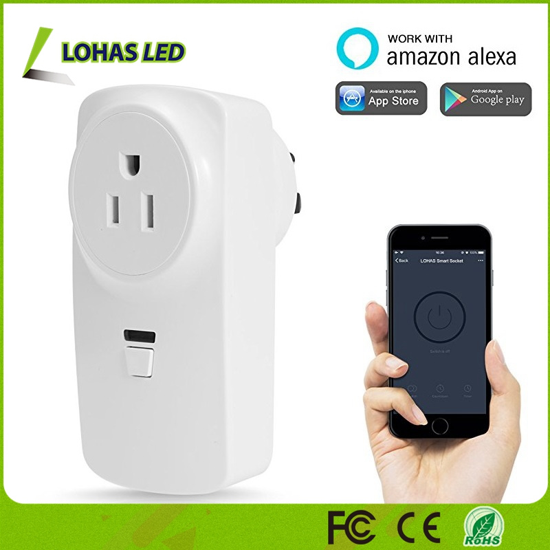 Wireless WiFi Intelligent Control Power Socket Smart Us Plug Work with Tuya APP/Amazon Alexa/Google Home