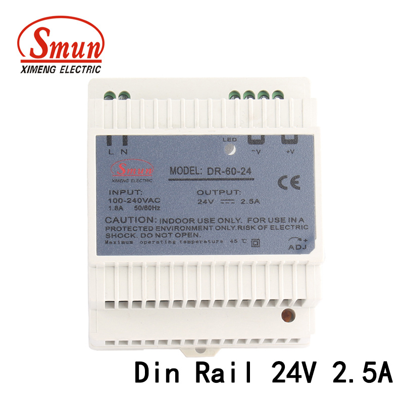 Dr-60-24 60W 24VDC 2.5A DIN Rail Switch Mode Power Supply