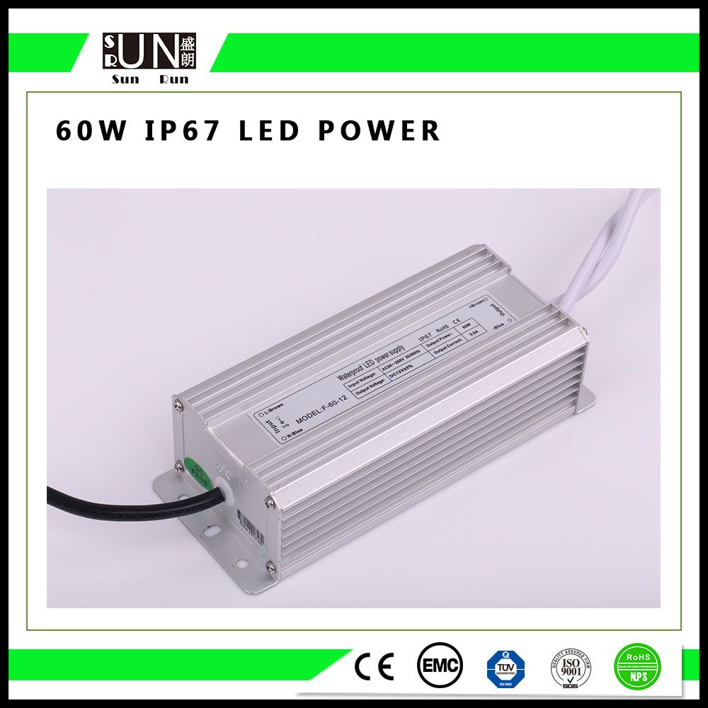 60W Constant Voltage IP65 IP67 24V Waterproof LED Power Supplywateerproof Power Supply, Switching Power Supply