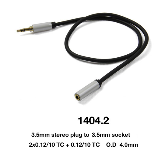 Aux Cable Mini 3.5mm Stereo Plug to 3.5mm Socket (1404-2)