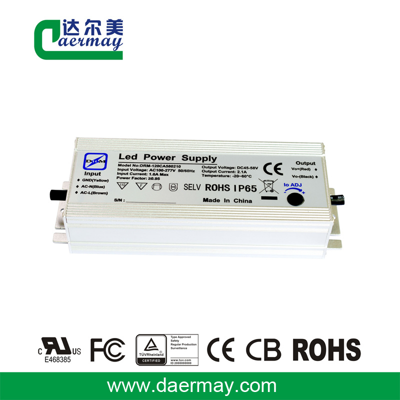 LED Driver Waterproof IP65 120W 58V