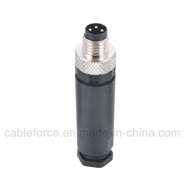 M8 3pin Male Straight Field Installable Connector