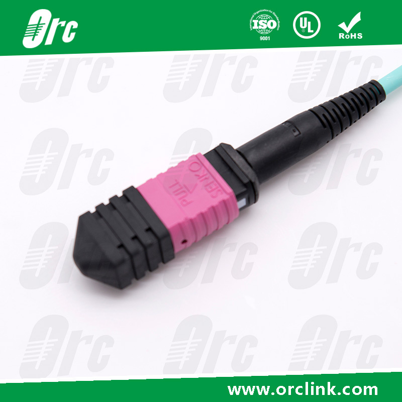 8f/12f/24f MPO/MTP Patchcord Jumper Optical Fiber Connector Om4 Ofnp 3 Meters