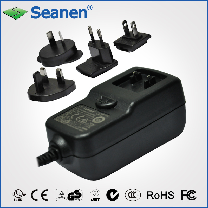 24W Series AC/DC Adapter with Interchangeable Plugs