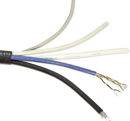 Digital Multimedia Cable 2RG6 and 2CAT6 Combo Cable for CATV