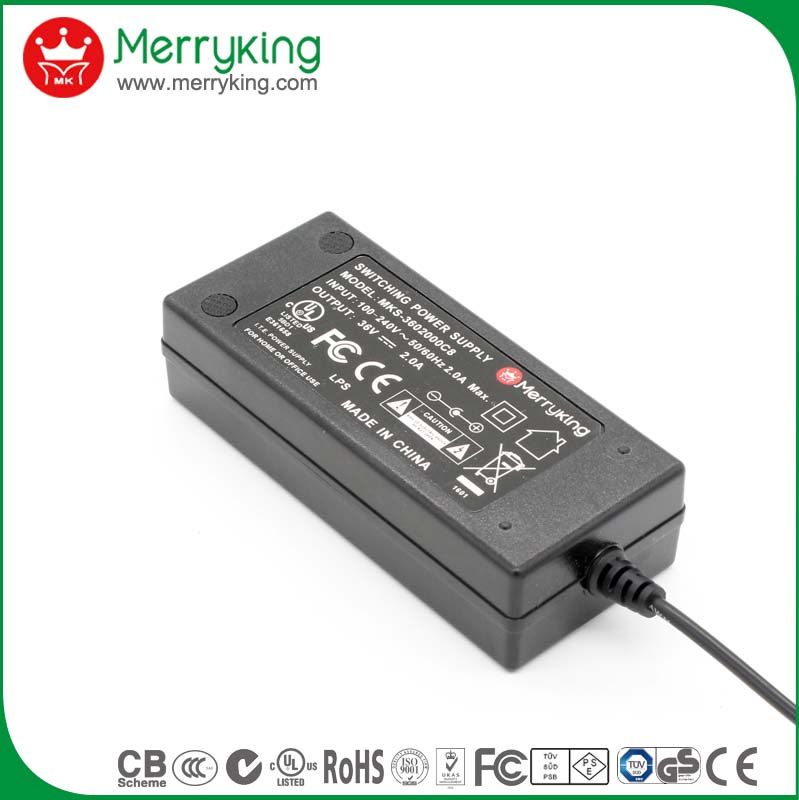 72W AC/DC Switching Power Adapter with Ce UL SAA PSE