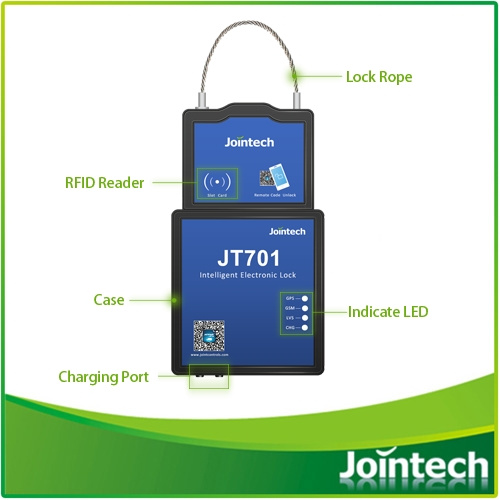 Container Lock Electronic GPS Tracker with RFID Driver ID Card