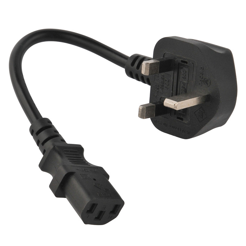 UK Standard BS AC Power Cord with C 13 Connector