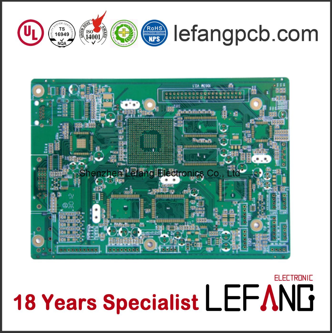 Immersion Gold Printed Circuit Board PCB for Tablet Display