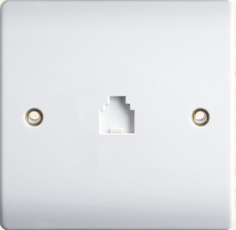 British Standard One Gang Internet/Telephone Socket G