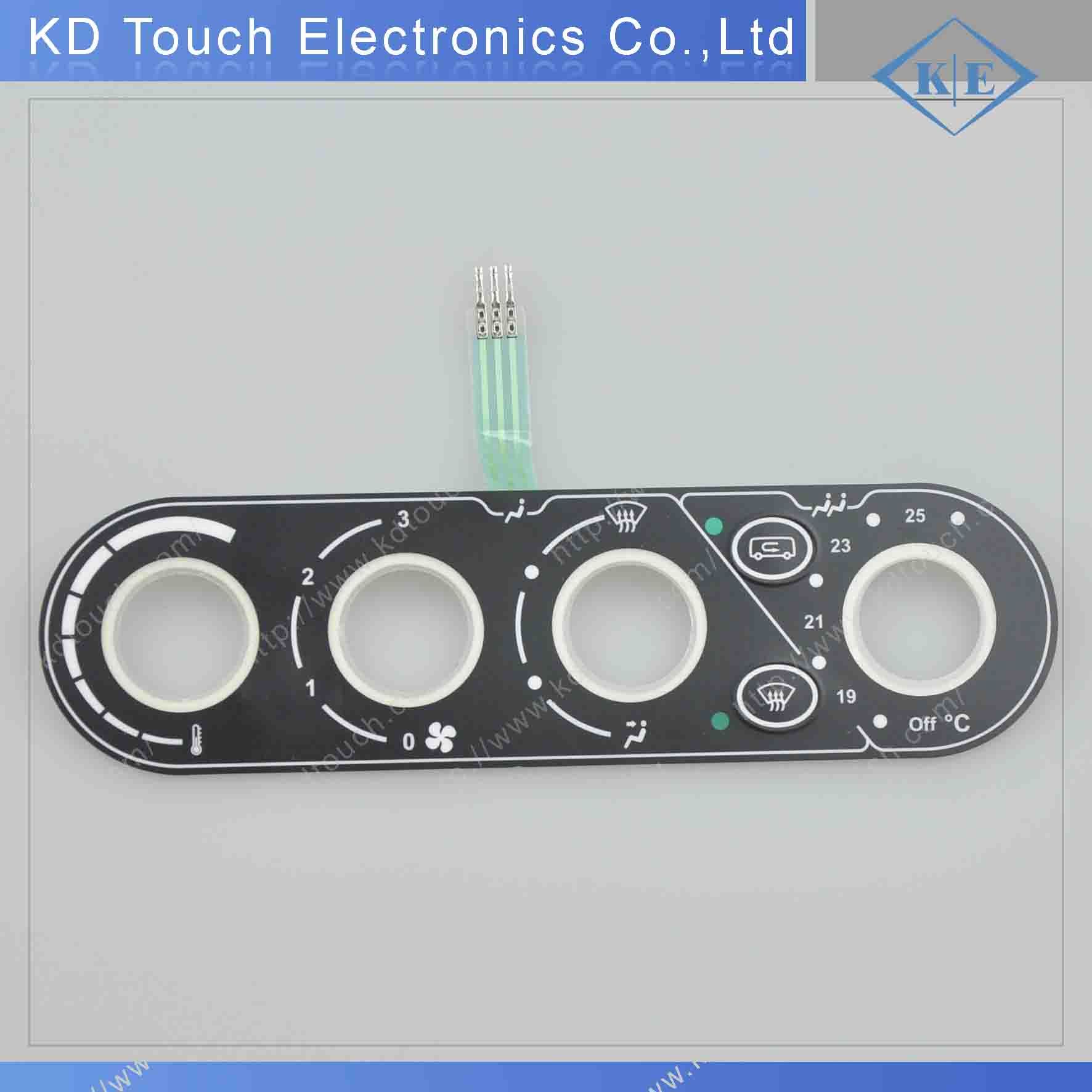 Tactile LED Rubber Button Keypad with Male Pin for Toilet Washing