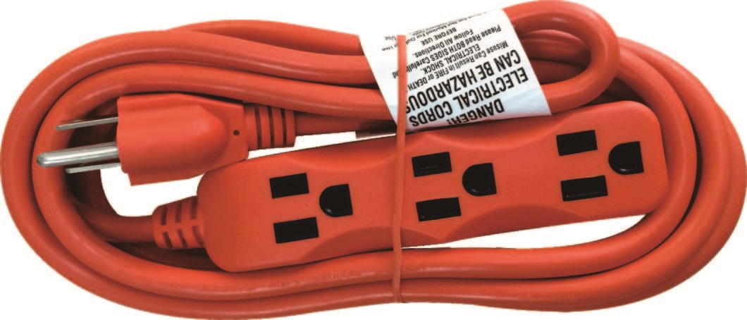 3 Outlets Utility Extension Cords, Power Cords (06-GGPT7116)