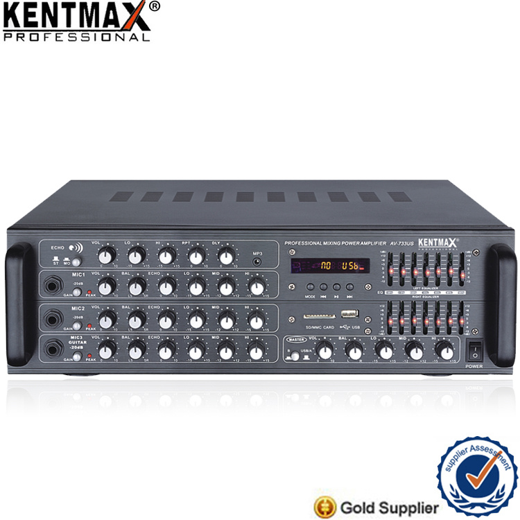180W Professional Power Audio Amplifier with USB (AV-733US)
