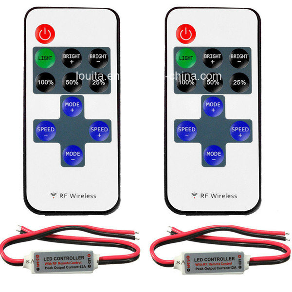 11 Key Mini RF Wireless Remote Switch Controller for Single Color LED Strip