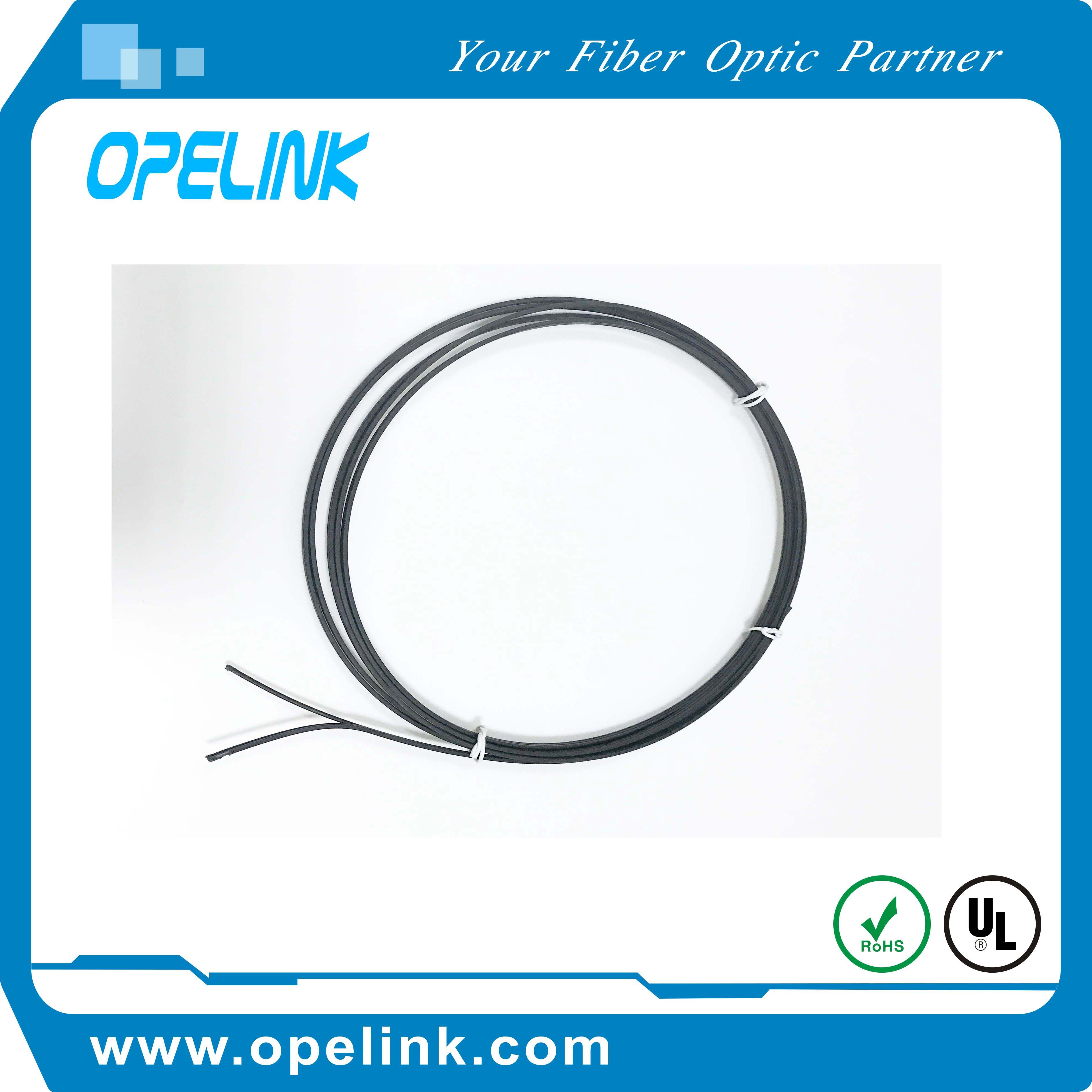 Round FTTH 1 Core Optcial Fiber Cable Drop Cable with Massager
