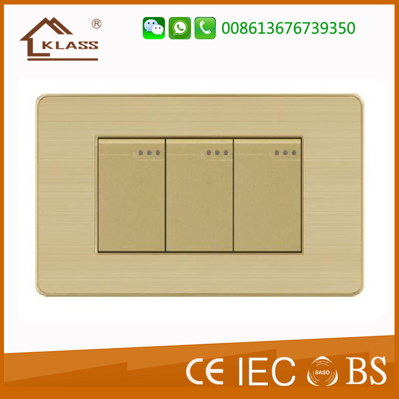 Wall Light Switch 3gang 1way