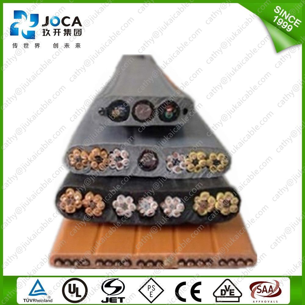 VDE Certificated Flexible PVC Insulation Flat Elevator Control Travelling Cable