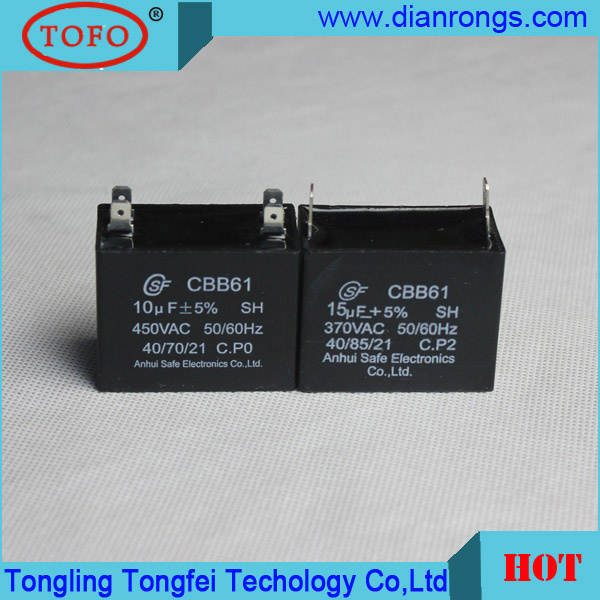 Very Low Dissipation Cbb61 Fan Capacitor