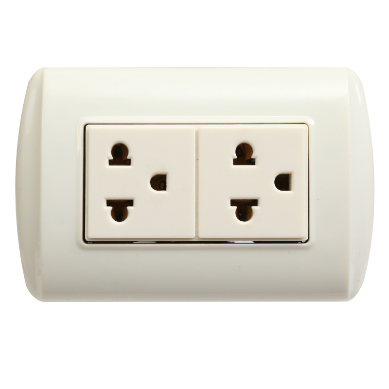 2 Gang3 Pin Ground Socket Grounding Duplex Receptacle Socket