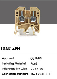 PA66 Insulated Bus Bar DIN Terminal (LSAK 4EN)