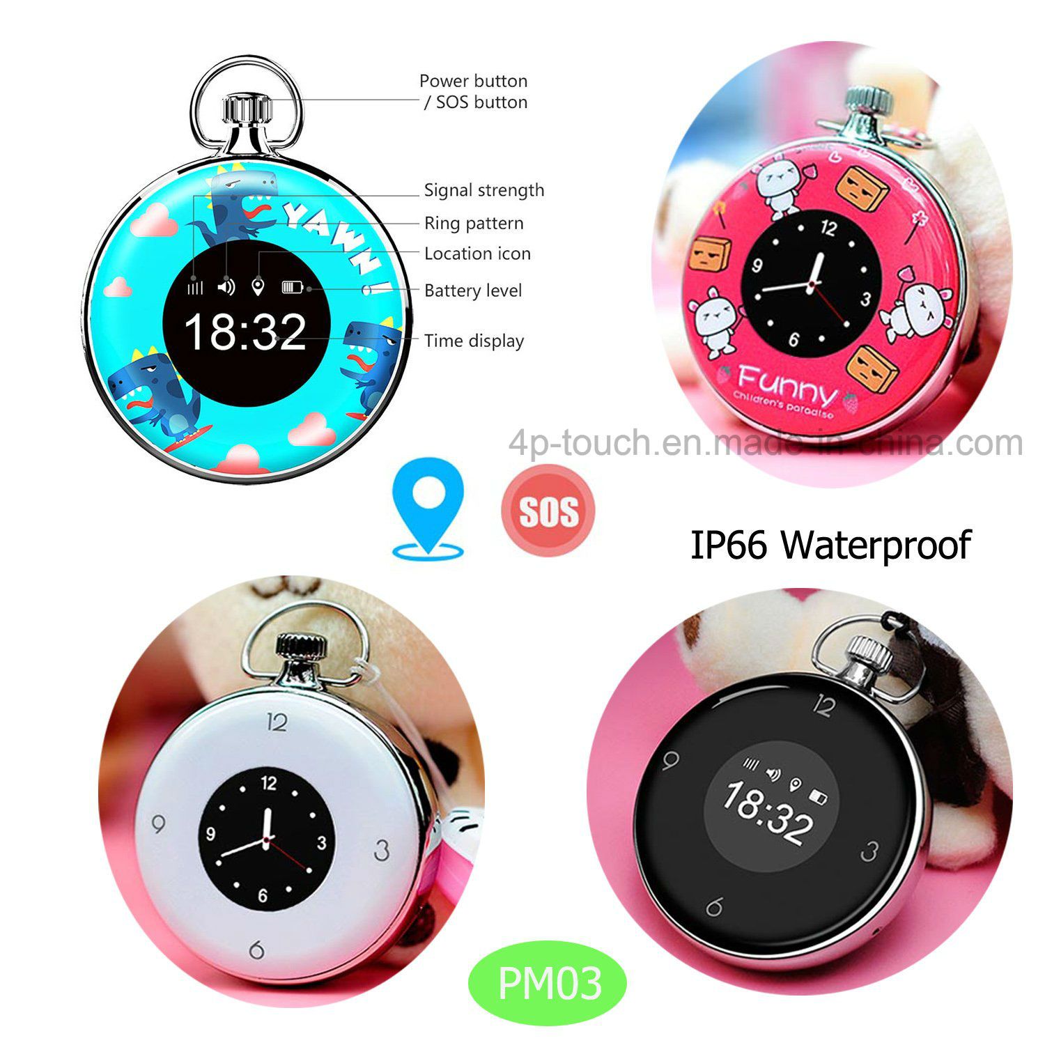 Waterproof IP66 Mini GPS Tracker with Sos Button