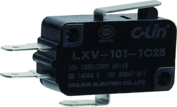 Short Hinge Lever Micro Switch (LXV-101-1C25)