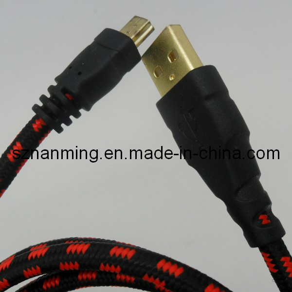 Fabric Braid Mini USB Cable