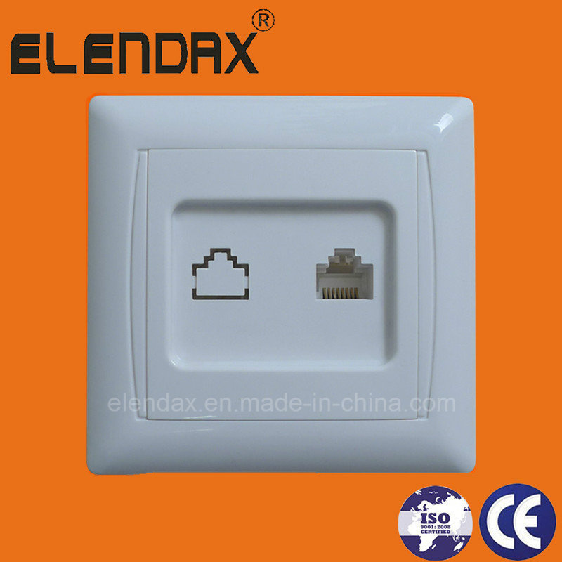 European Style Flush Mounted RJ45 Network Socket /Computer Socket (F6011)