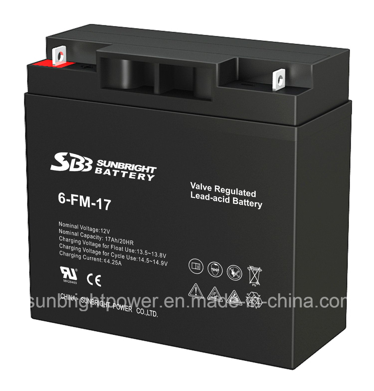 SBB 12V17ah Small Size Maintenance Free AGM Battery