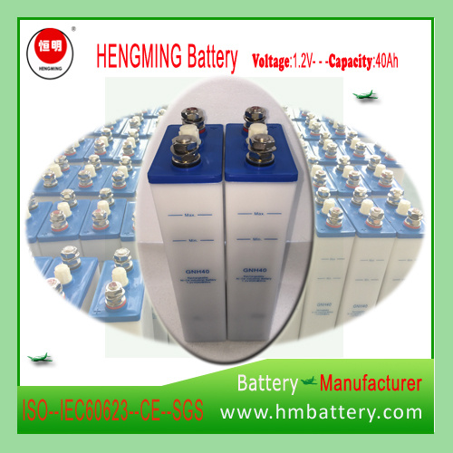 NiCd 1.2V 40ah Rechargeable Battery Pack for Switchgear