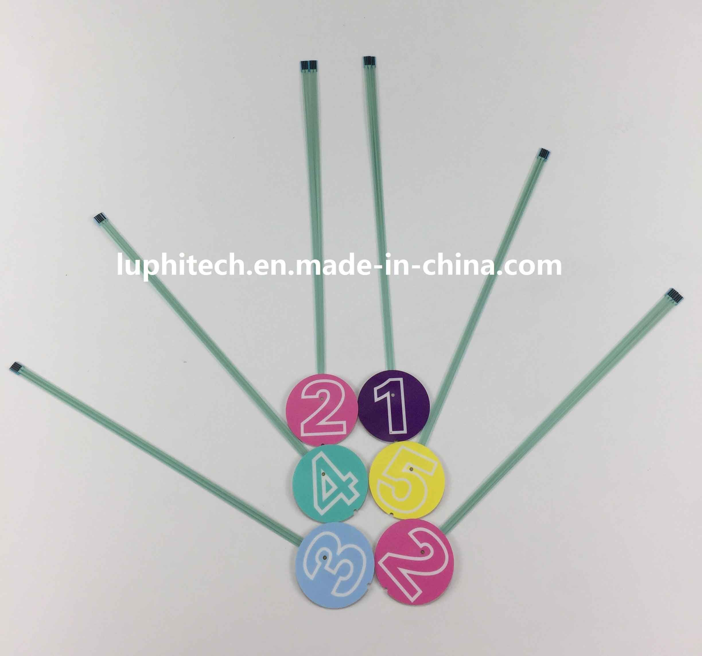 Numeric Multi Colors One Button Membrane Switch