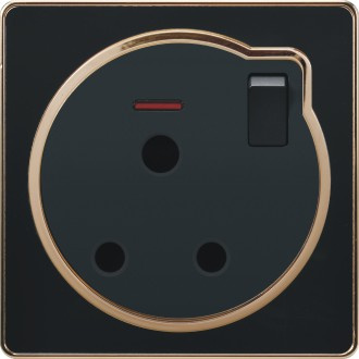 British Standard 15A Round-Pinned Switched Socket with Neon (A4)