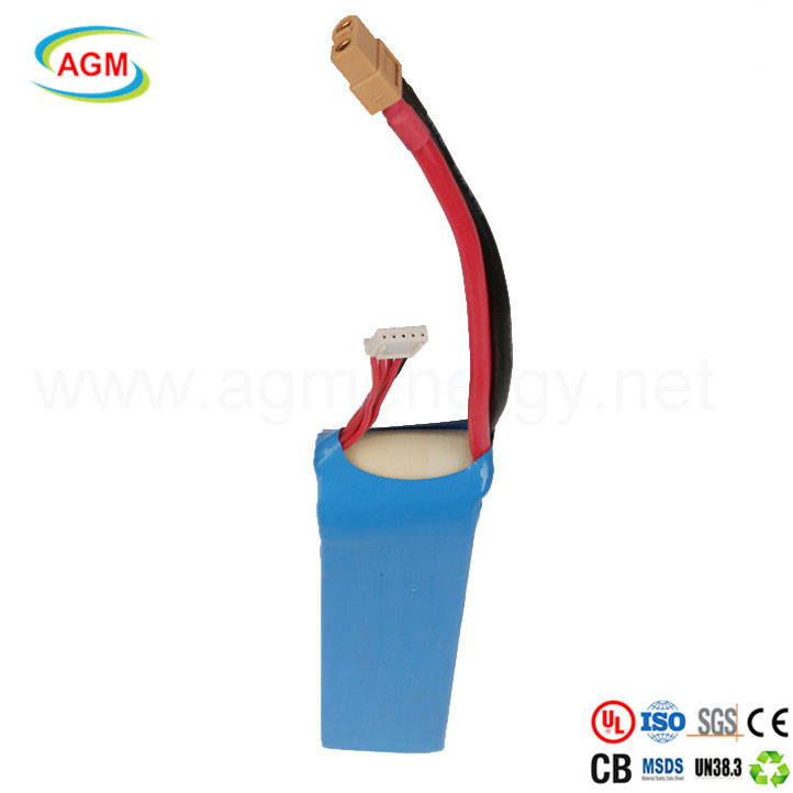 Uav RC 4s 14.8V 5000mAh Rechargeable Lithium Ion Battery Pack