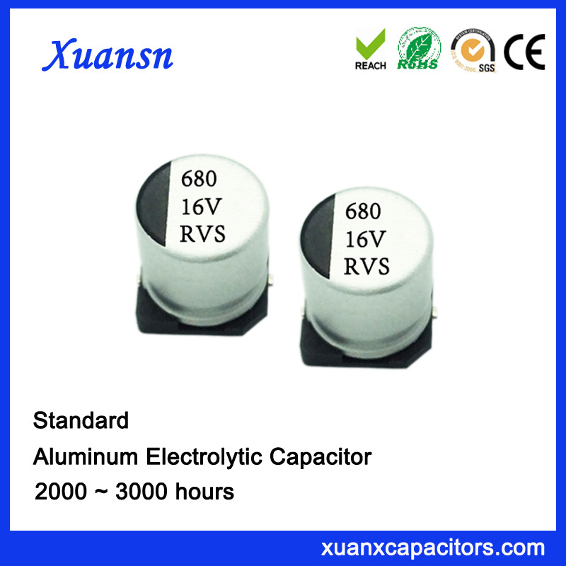 Hot Sale 680UF 16V Chip General Electrolytic Capacitor