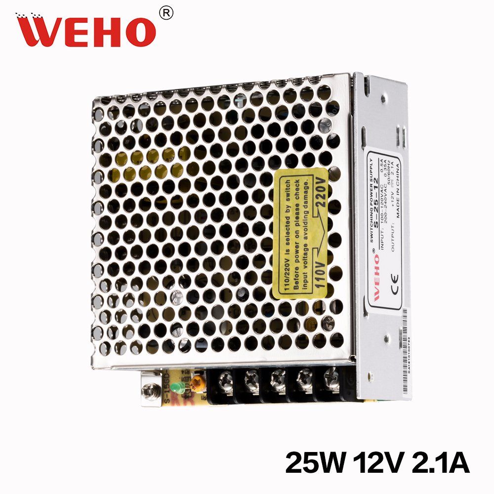 WEHO CE RoHS Approved 25W 12V Power Supply