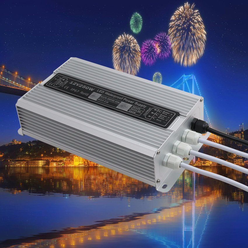 12V 20A 250W Waterproof Switching LED Power Supply IP65 IP67