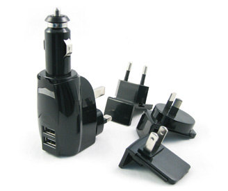 Universal USB AC/DC Combo Charger (EU/AU/US/UK) for iPhone