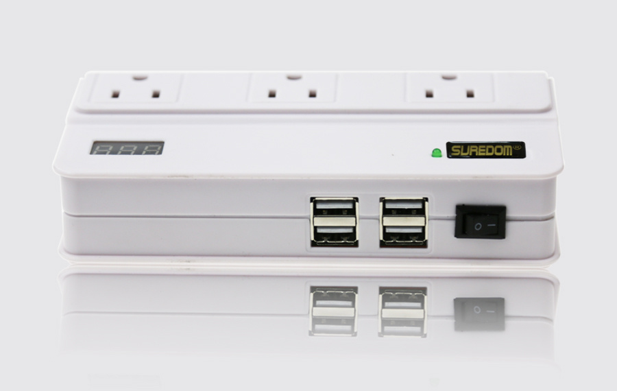 DC/AC 200W Car Power Inverter with 4 USB Ports