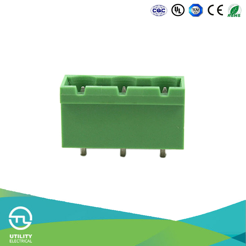 Utl Manufacture Pin Right Angle PCB Terminal Blocks 7.62mm Pitch