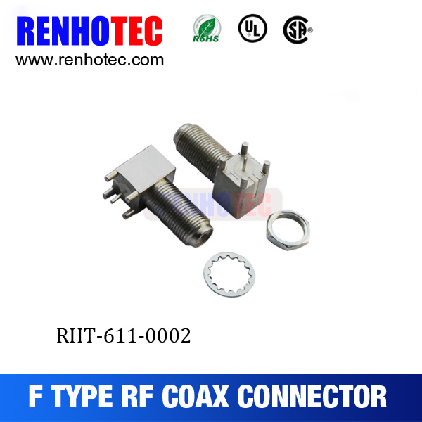 Shield Holder Right Angle Female PCB Moutng F Connectors