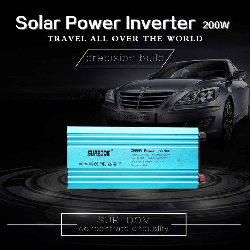 Solar Power Inverter 3000W Pure Sine Wave Inverter DC AC Inverter 24V 220V 23V Single Output Type