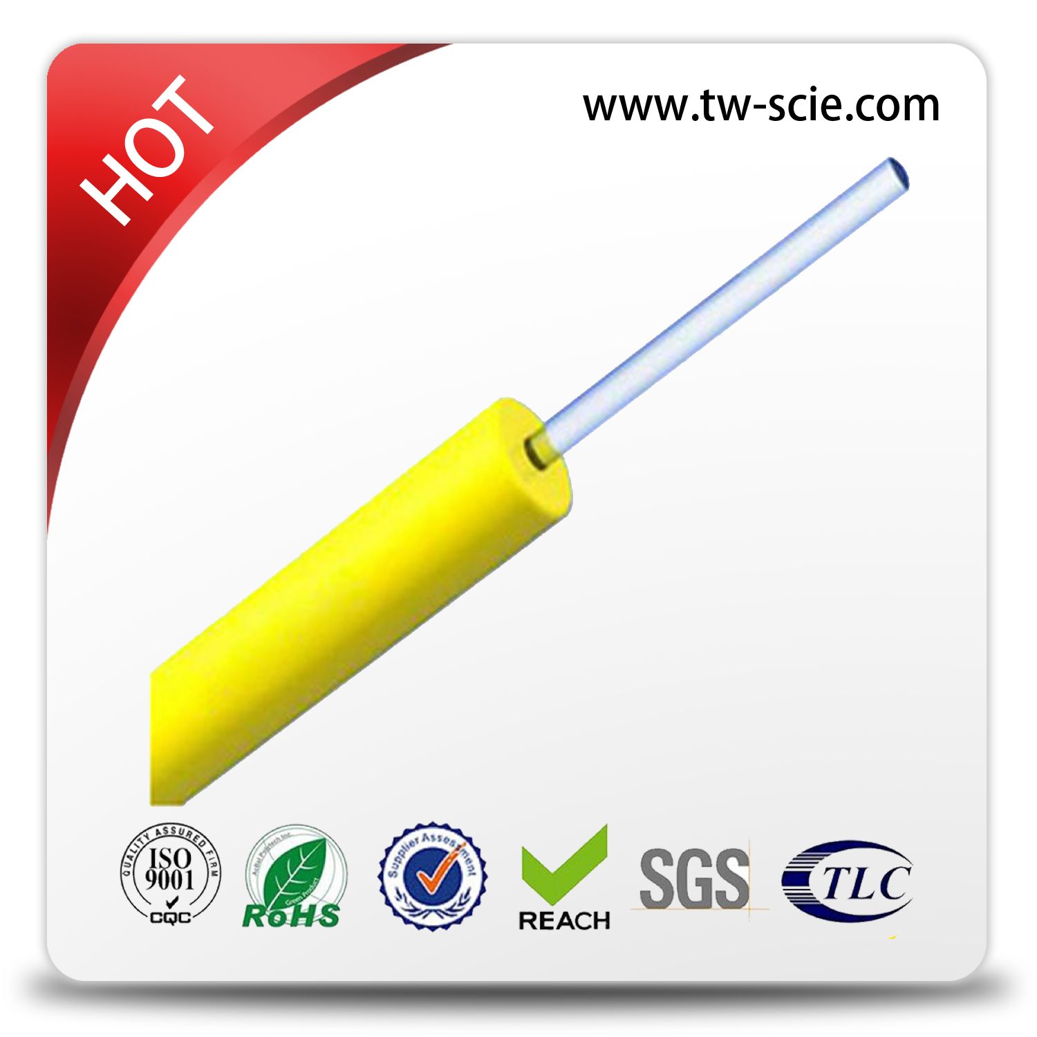 900mm Tight Buffer Indoor Fiber Optic 1 Core Indoor Internet Cable