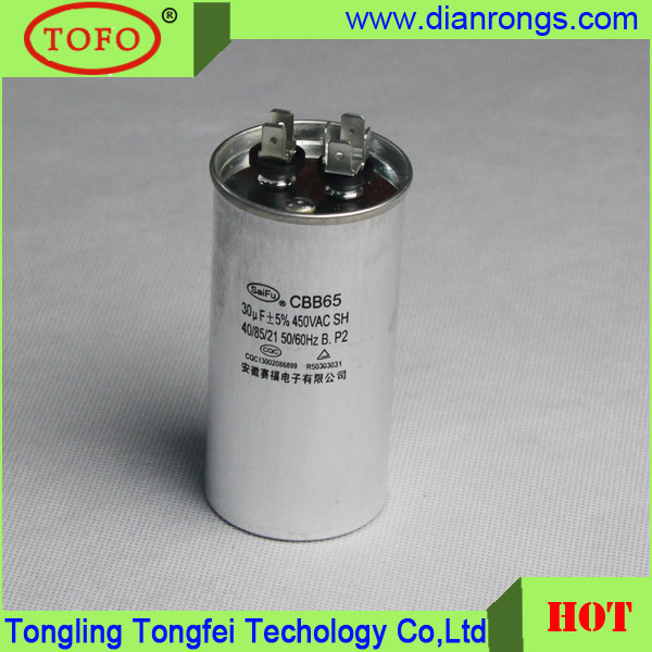 Good Quanlity 450V Cbb65 30UF Motor Starting Capacitor